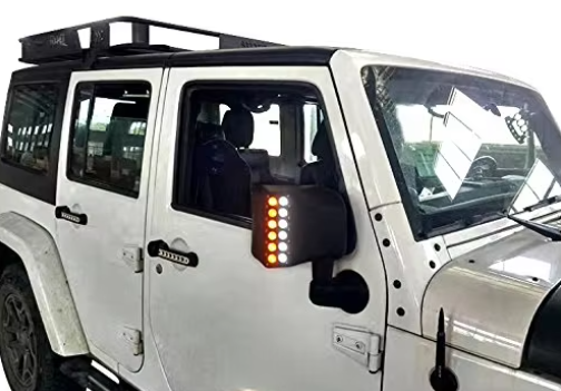 სარკის WRANGLER 2007-2017 ხუფი ლედ განათებით (კომპლექტი)